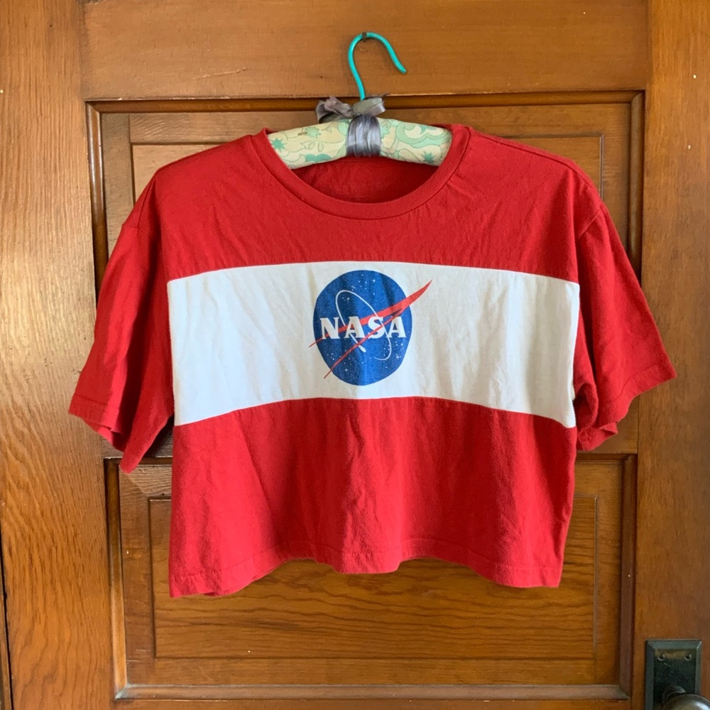 NASA crop top tee